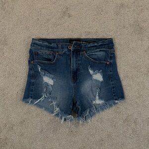Kendall & Kylie Blue Distressed Jean Shorts